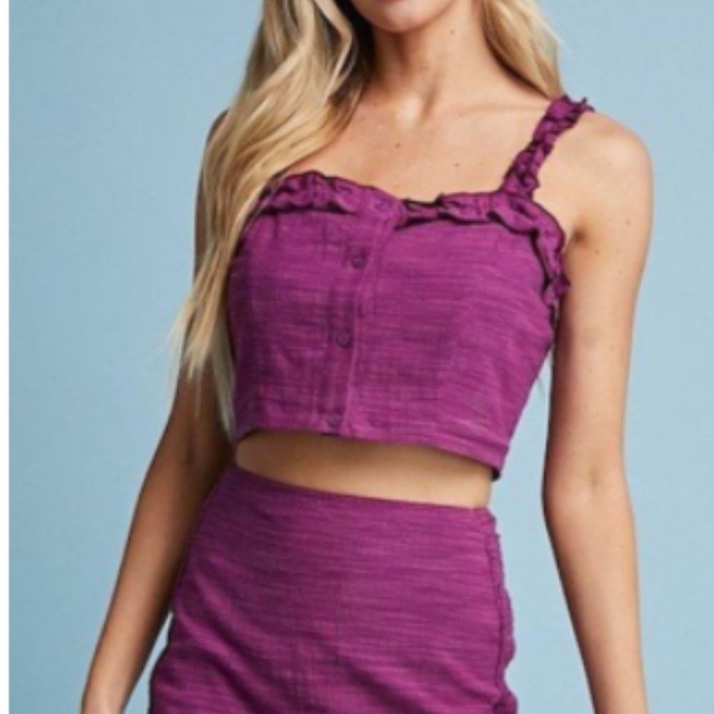 NWT Crop Top with Skirt set